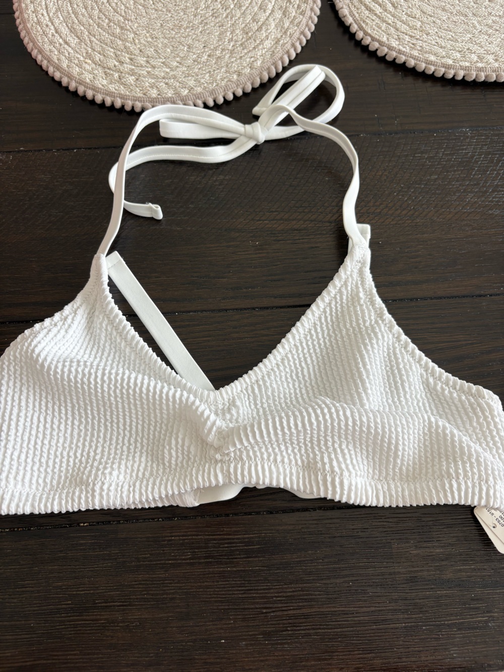 NWT White bikini Halter Top